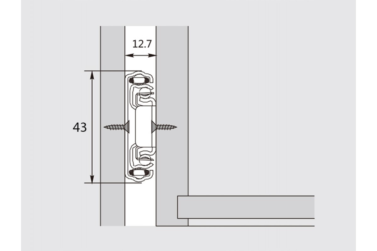 Glisiere cu extensie totală H-43mm - imagine 2