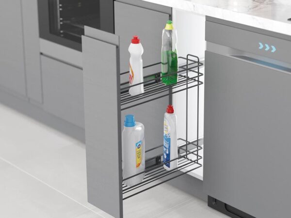 Suport pentru sticle Starax cu șină telescopică laterală 150mm