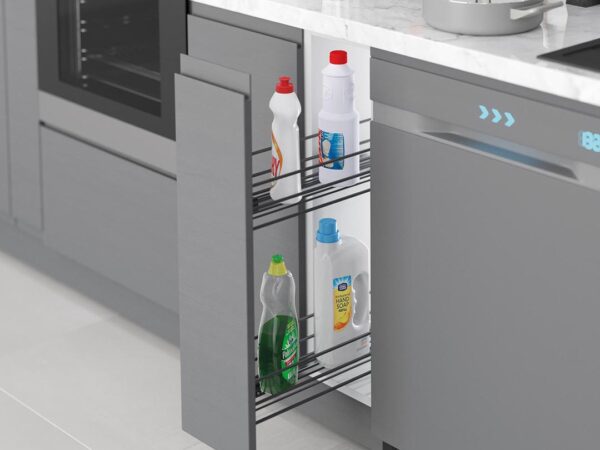 Suport pentru sticle Starax cu șină telescopică laterală 200mm