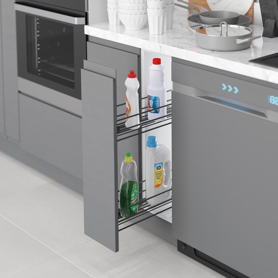 Suport pentru sticle Starax cu șină telescopică laterală 200mm