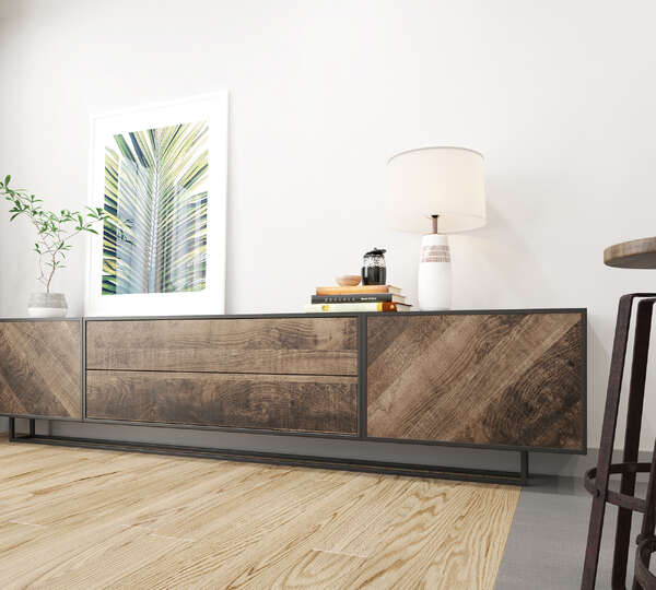 Melamine faced particleboard kronospan K354 PW Colonial Grange Oak 18mm - Image 2