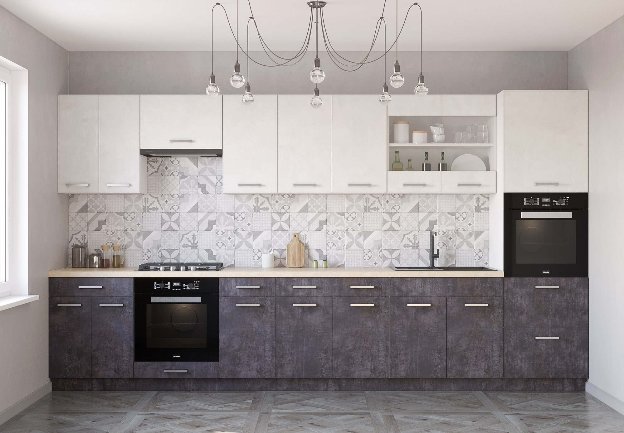 Melamine faced particleboard Swiss Krono 3265 VL Dark Concrete 18mm - Image 2