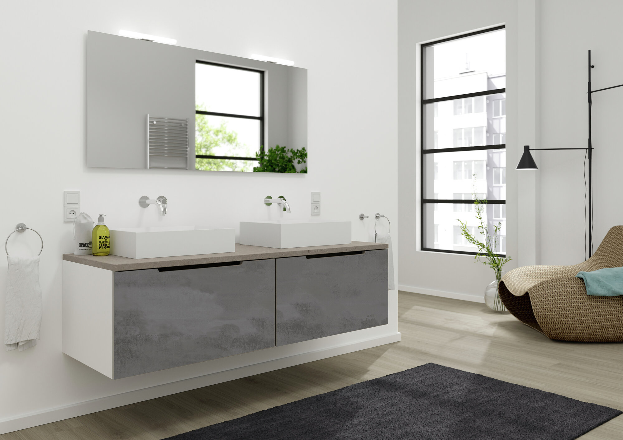 ЛДСП Swiss Krono 6916 LX Бетон Капелла 18мм — изображение 2