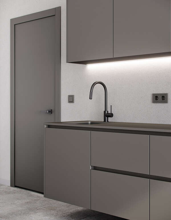 ЛДСП Kronospan 0162 PE Графитовый серый 16мм — изображение 2