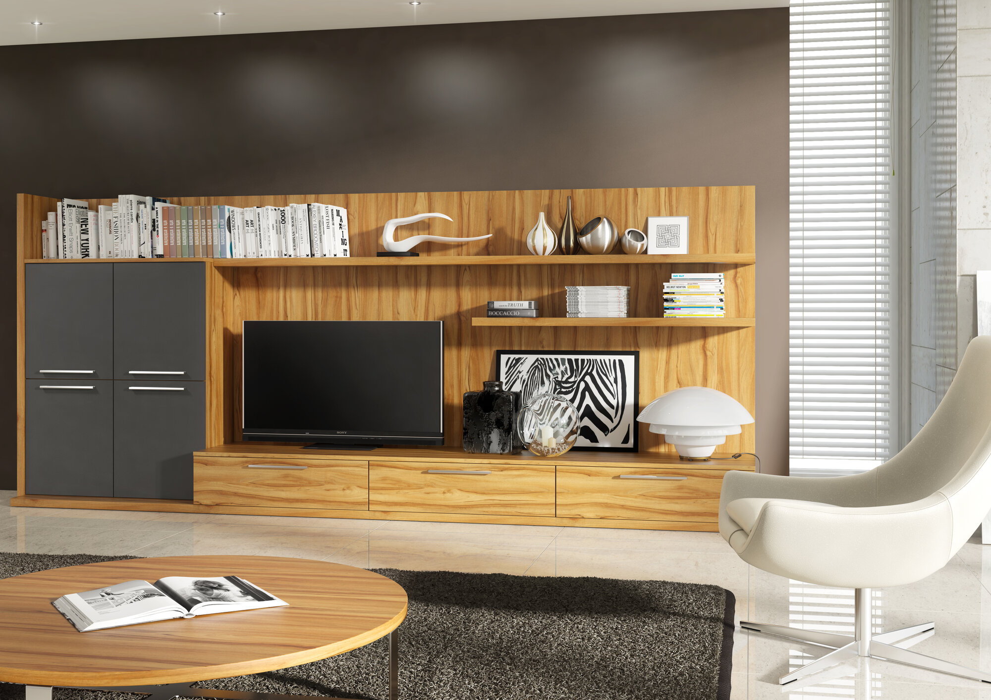 Melamine faced particleboard Swiss Krono 2841 BS Marino Walnut 18mm - Image 3