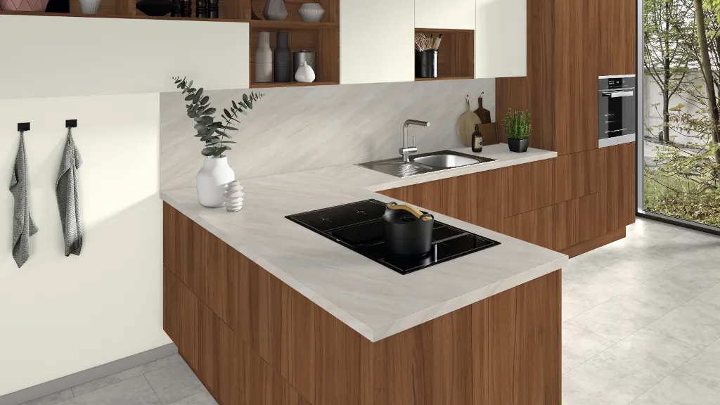 Blat Egger F675 ST75 Piatră Calvia gri deschis 4100x600x38mm - imagine 3