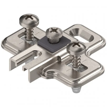 Blum MODUL Mounting Plate 0mm with EXPANDO Expanding Dowel, Height Adjustment 194K6100E DUEPL V500 NI