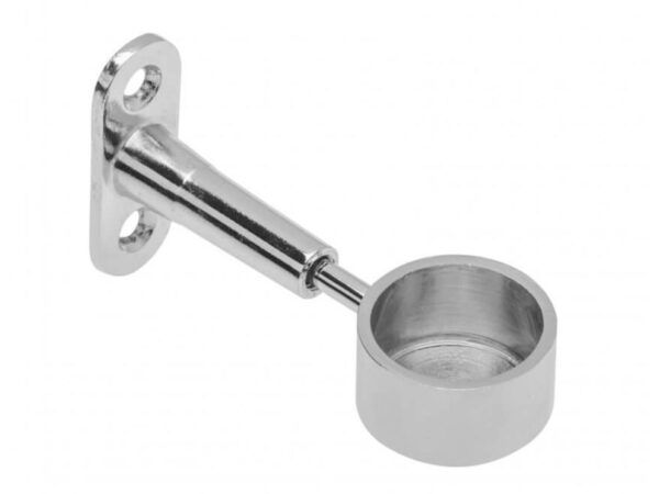 Adjustable closed support for round clothes rail D25 mm