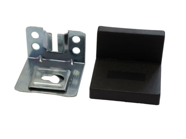 Coltar metalic cu capac din plastic Negru L-type Samet