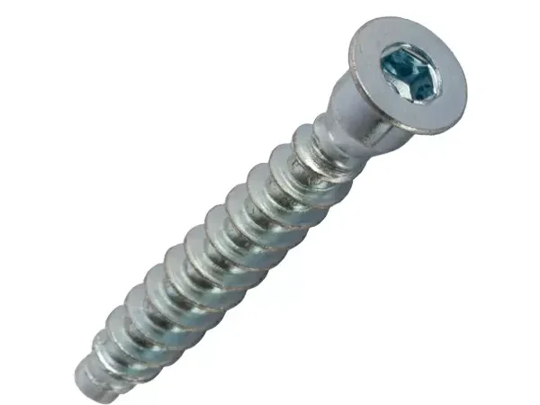 Confirmat screw 6.3x50, white zinc
