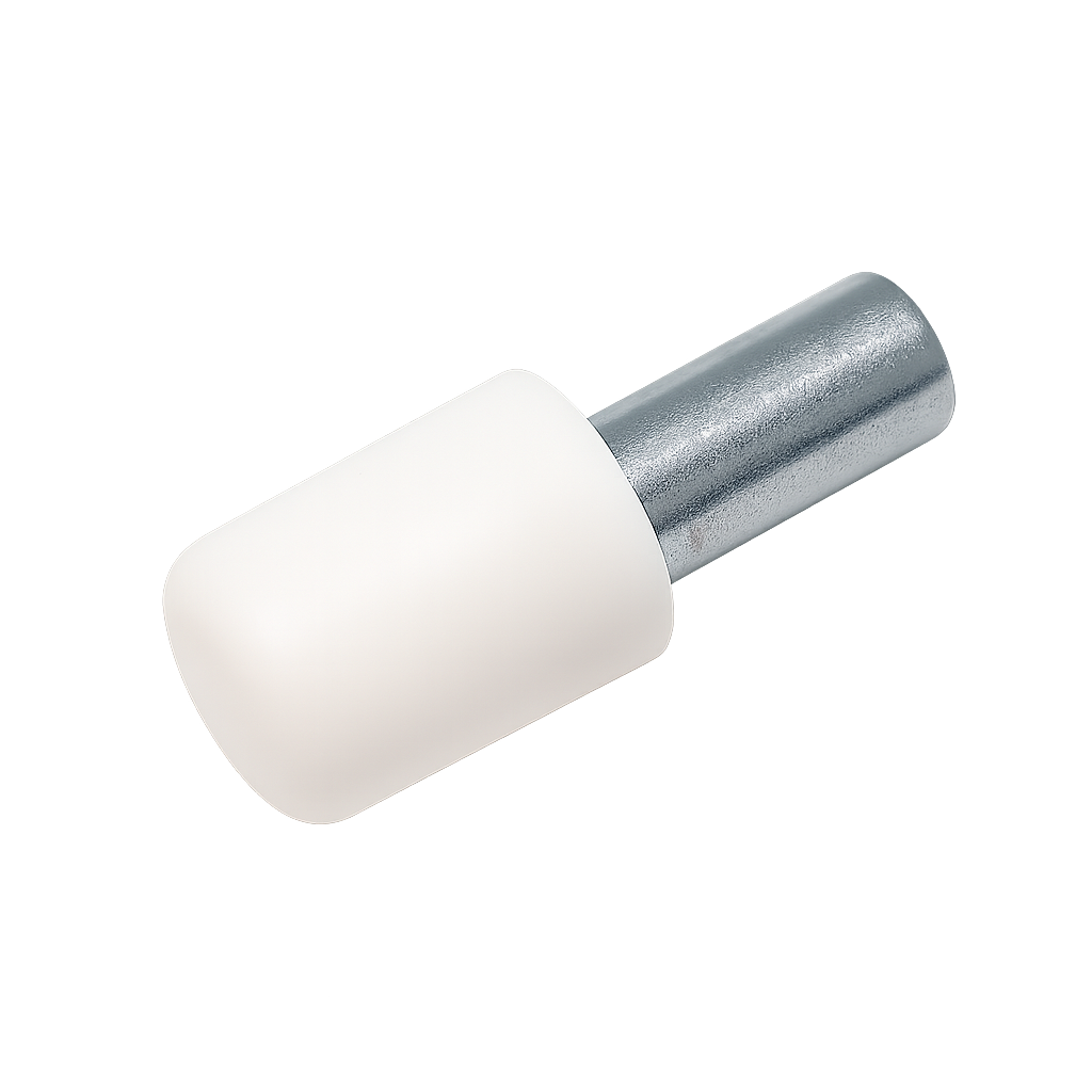 Suport pentru polite - metal+capac ALB