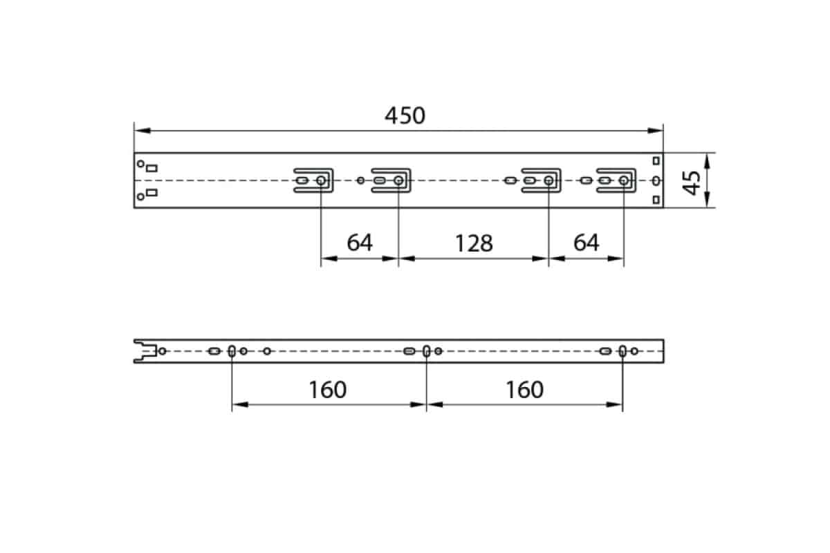Glisiera DC PremiumLine cu bile cu amortizor L-450mm H-45mm - imagine 3