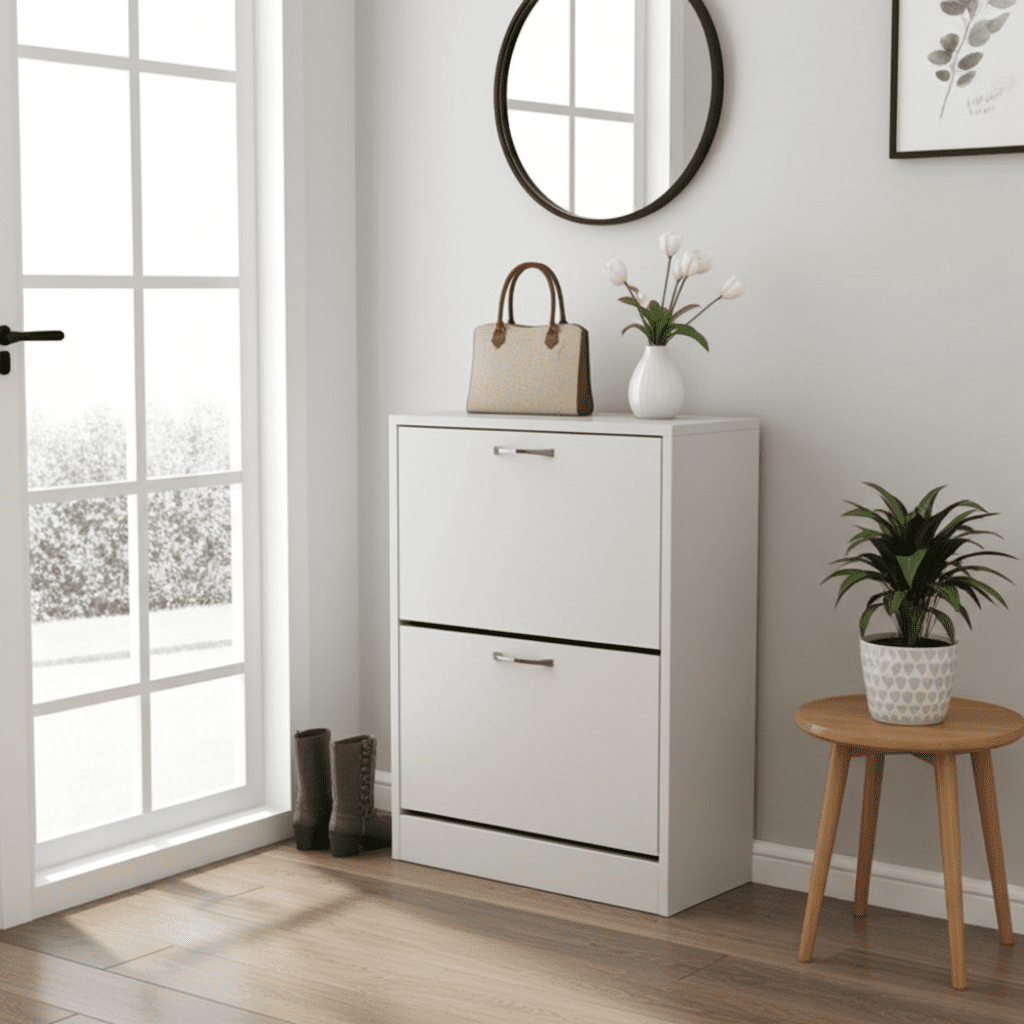 White shoe cabinet 90×60×28cm